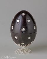 Egg with Silver Flowers